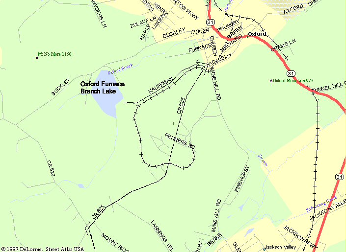 Map of Jonestown Road
